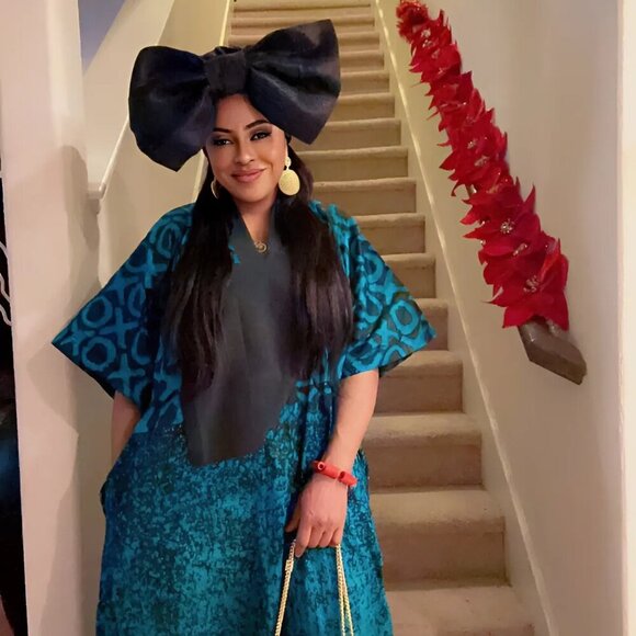 Oversized BOW Metallic Aso-oke Auto Gele High Quality Made in Nigeria - Picture 9 of 11